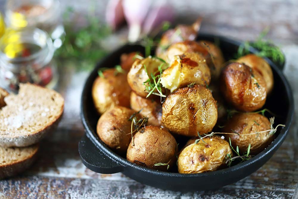 Slow Roasted Garlic New Potatoes - Simply by Jimmy